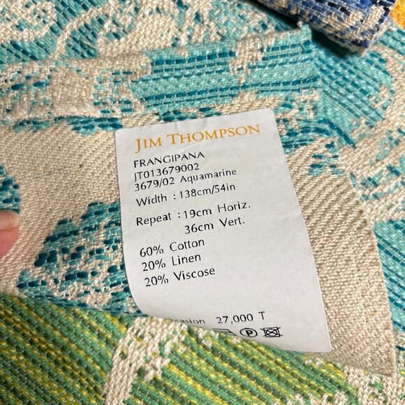 Jim Thompson FRANGIPANA Upholstery Fabric Sample Cotton Linen Viscose 36x26 in - Picture 5 of 16